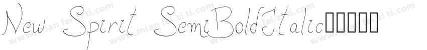 New Spirit SemiBoldItalic字体转换